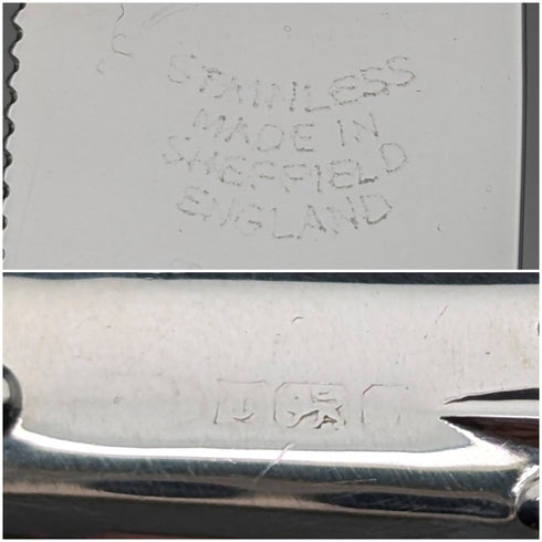 1962年 英国ヴィンテージ 純銀製ハンドル ケーキナイフ クイーンズパターン